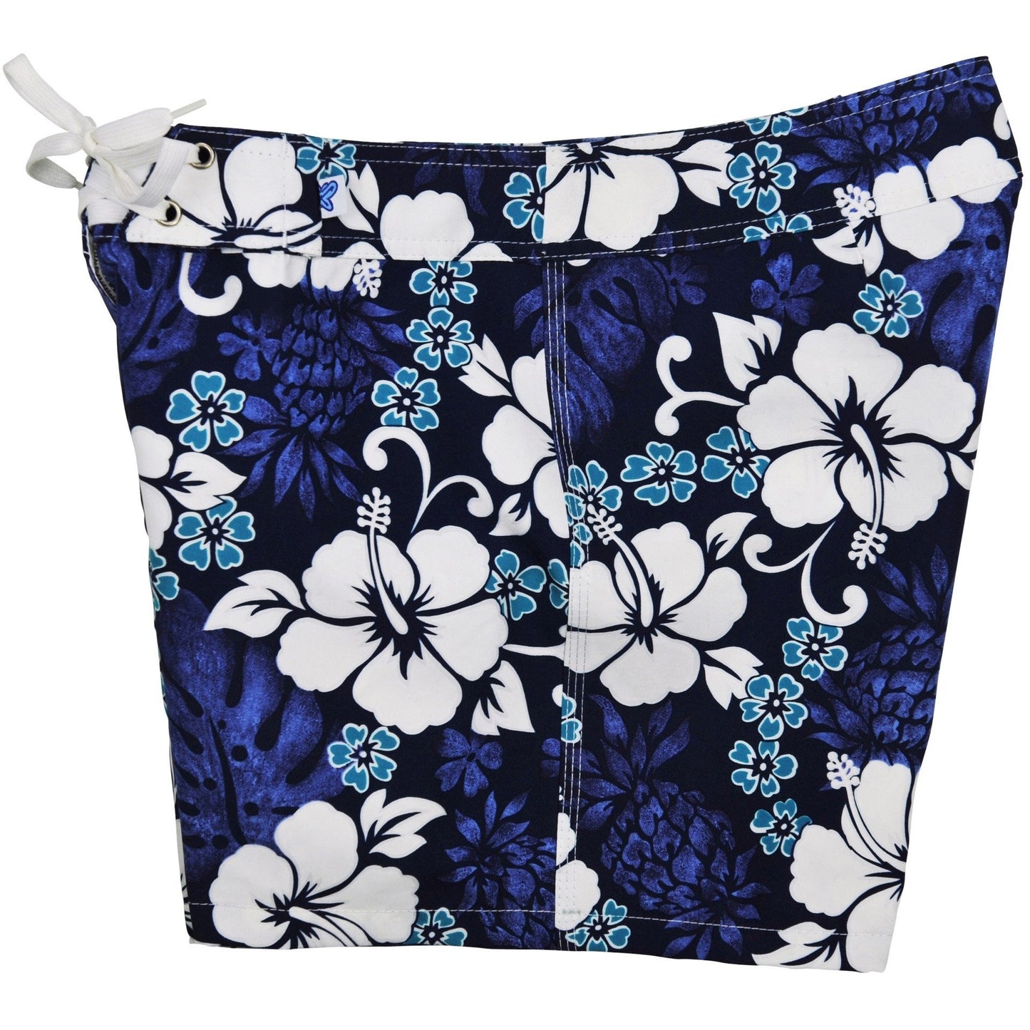 "Pina Colada" Women's Board Shorts - Regular Rise / 5" Inseam (Indigo) - Board Shorts World