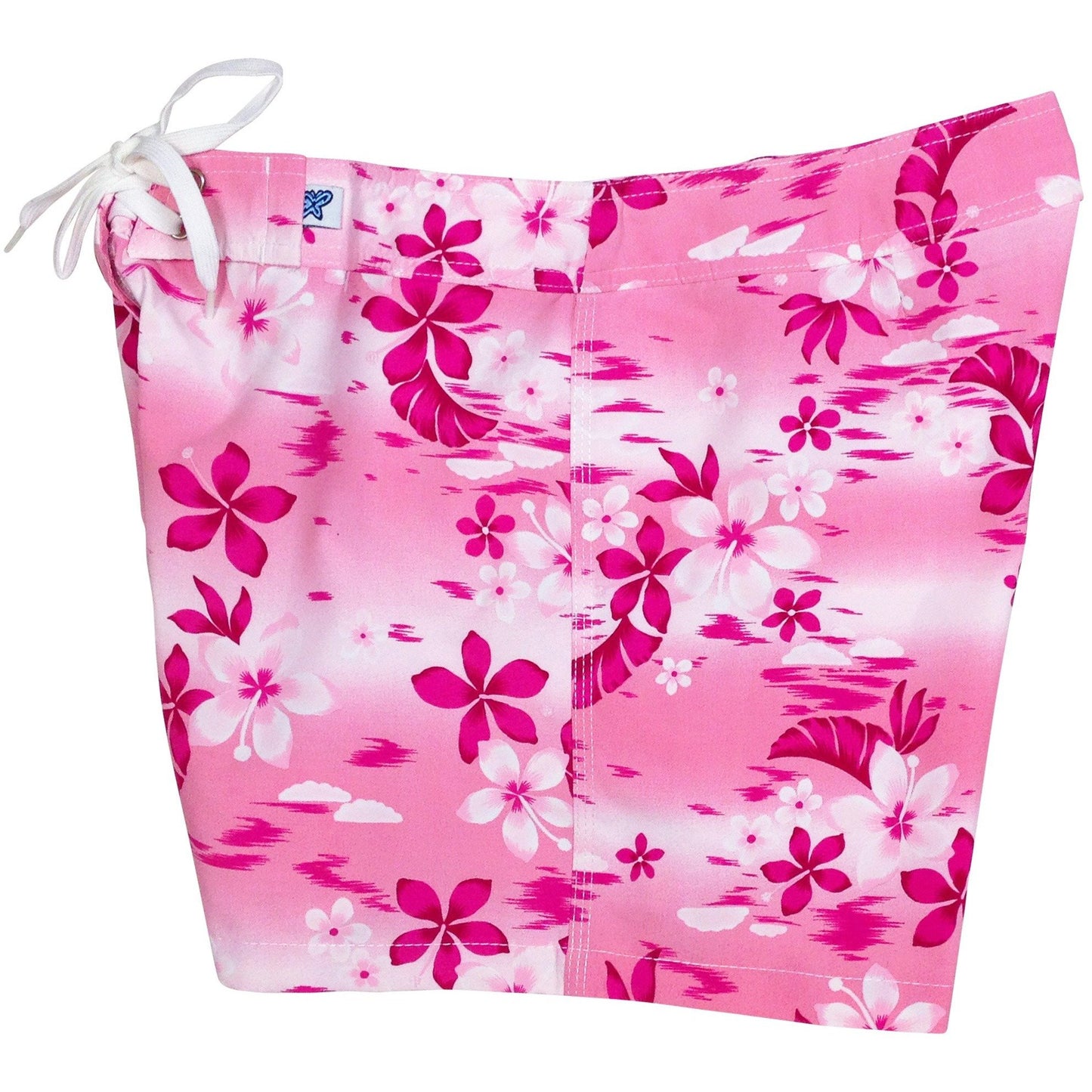 "Soul Salvation" Women's Board Shorts - Regular Rise / 5" Inseam (Pink) - Board Shorts World