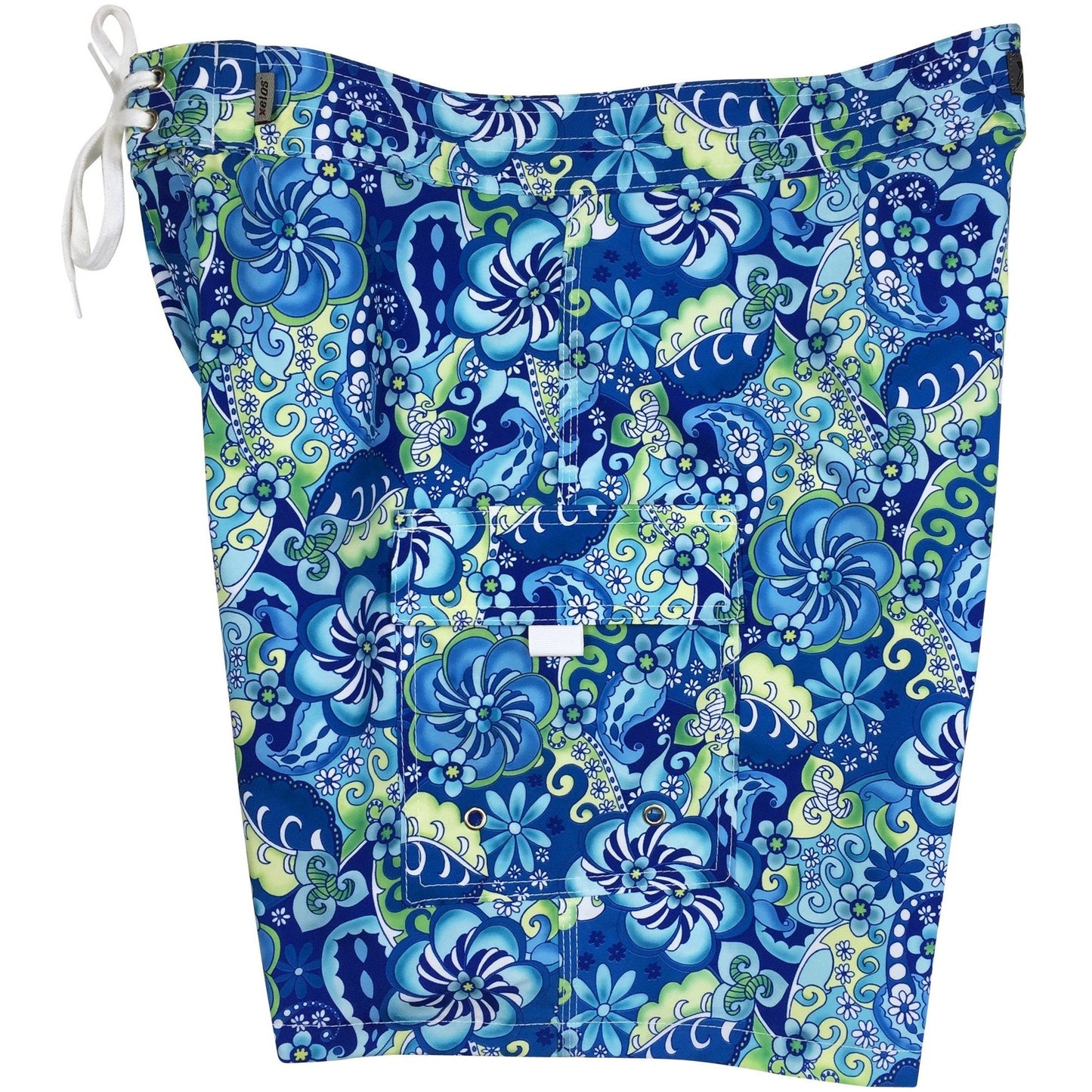 **Fixed (Non Elastic) Waist Board Shorts "Lucy in the Sky" (Blue) Mens CUSTOM - Board Shorts World