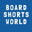 logo of Board Shorts World - US Made Swim Trunks for Men, Women, Kids, Plus.