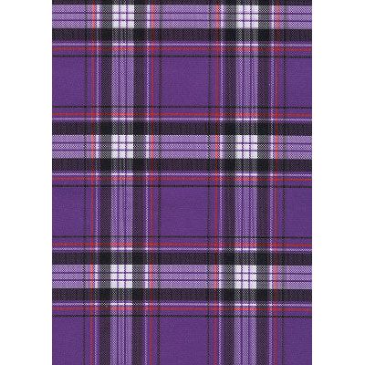 "Casual Friday" Plaid (Purple) Men's Elastic Waist Board Shorts w/ on-seam Pockets (Select Custom Outseam 18" - 28")