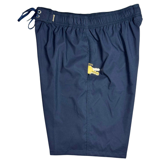 !Solid Navy | M's ELASTIC Waist Board Shorts | Mid Length