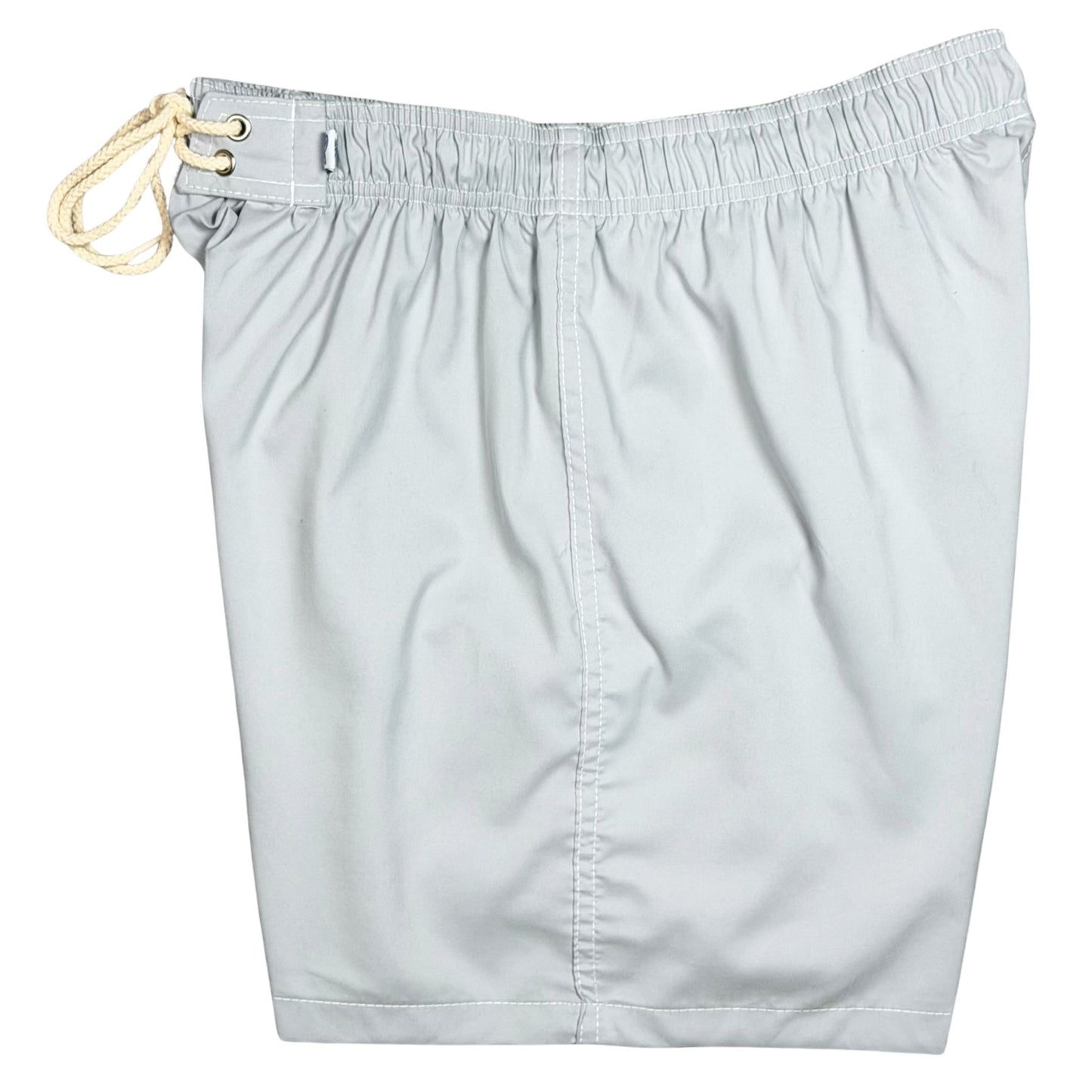 !Solid Silver | W's Elastic Waist Board/Swim Shorts | Optional Mesh Panty | Regular Rise | Short Length