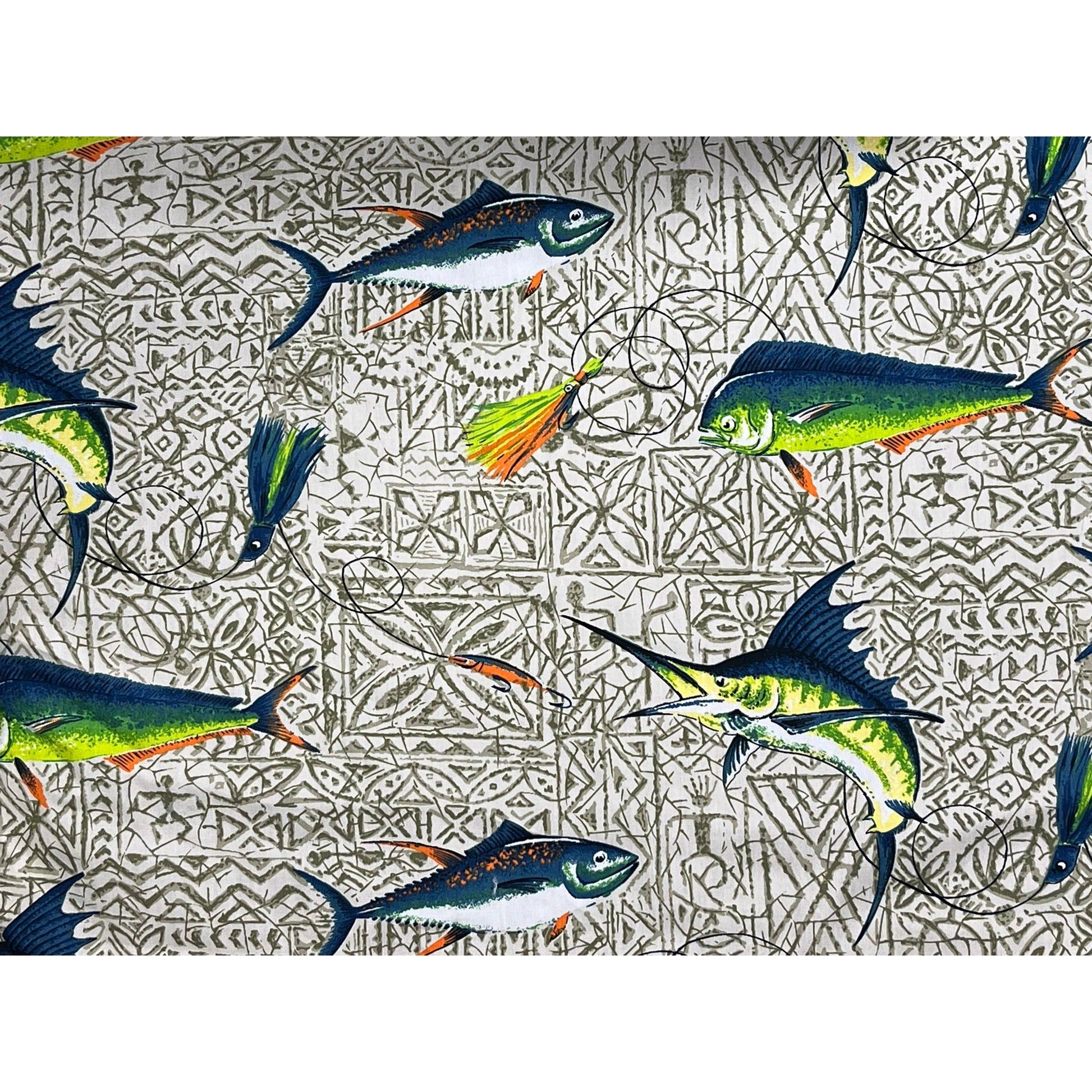 "Fighting Chair" (Green) Build-Your-Own 100% Cotton Men's Swim Trunks - Board Shorts World