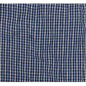 "Lakeshore" (Blue) 100% COTTON Seersucker Men's Elastic Waist Swim Trunks w/ on-seam Pockets (Select Custom Outseam 18" - 28")
