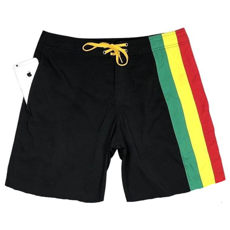 !Color-Blocks | M's Board Shorts | Side Pockets | NON-Elastic OR Elastic Waist | Mid Length