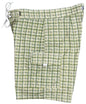 "Jetson" (Green) 100% COTTON  Mens Board Shorts - 19.5" Outseam / 7" Inseam