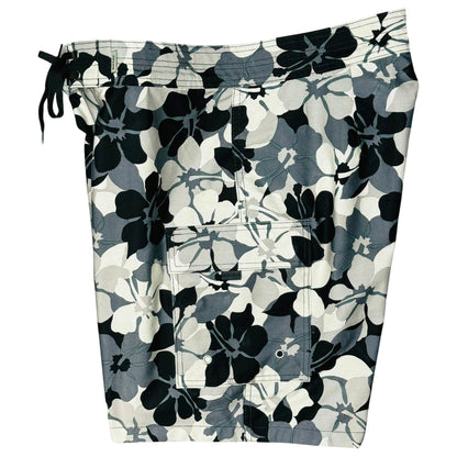 "Down By the Sea" 100% COTTON Men's Board Shorts w/ Dual Cargo Pockets. 17.5" Outseam / 5" Inseam. - Board Shorts World