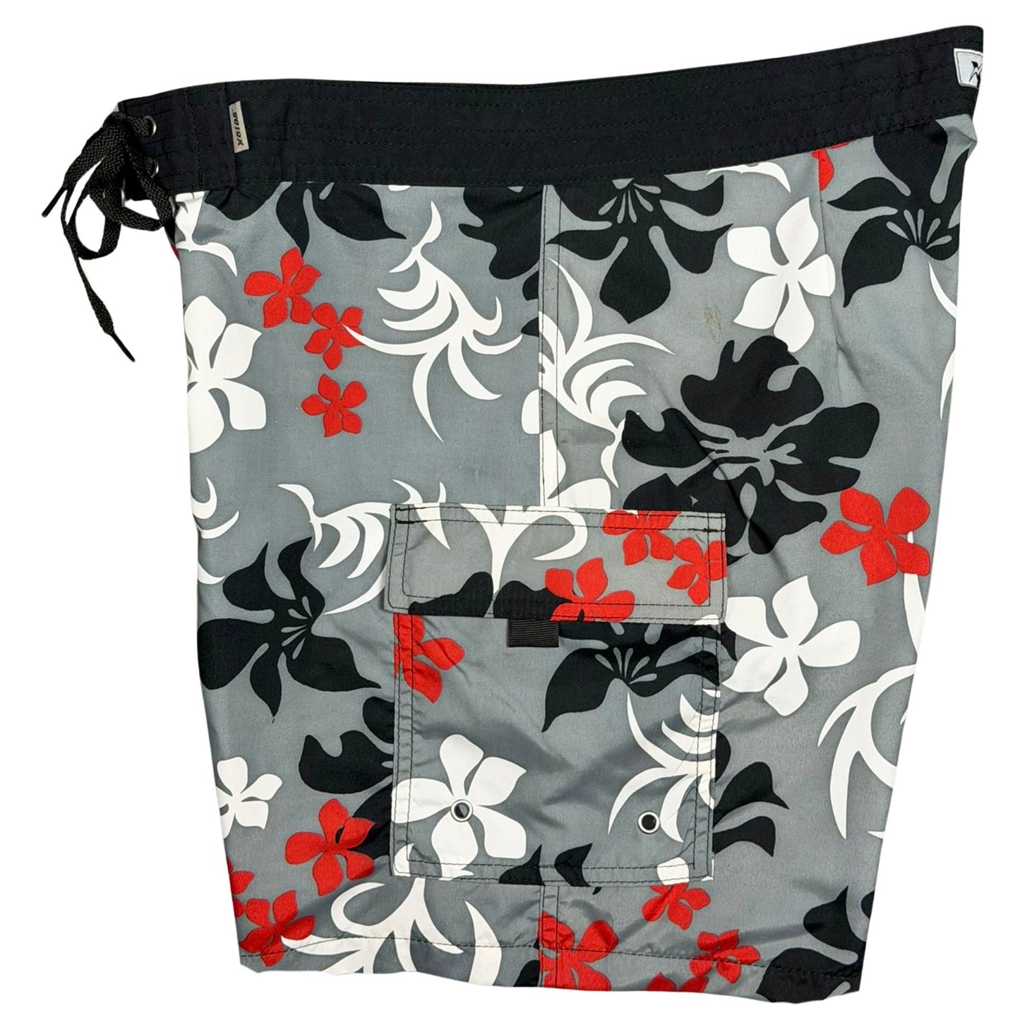 !!! Shadow Reef | M's NON-Elastic Waist Board Shorts | Retro Short Length