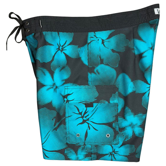 !!Midnight Tropics | M's NON-Elastic Waist Board Shorts | Retro Short Length