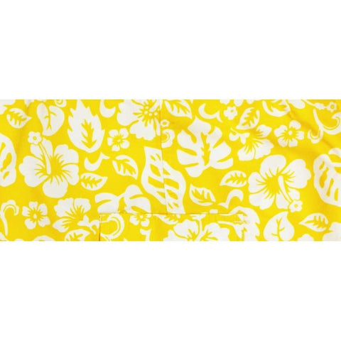 Elastic Waist Board Shorts "Pure Hibiscus Too" (Yellow) Print Men's CUSTOM