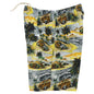 "Getaway Car" (Charcoal) Woodys Men's Elastic Waist Board Shorts w/ on-seam Pockets (Select Custom Outseam 18" - 28")