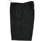 "SOLID" (Black w/black stitching) Mens Elastic Waist Swim Trunks w/ on-seam Pockets (Select Custom Outseam 18" - 28")