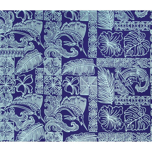 "Dream Summer" (Blue) Build-Your-Own 100% Cotton Men's Swim Trunks - Board Shorts World