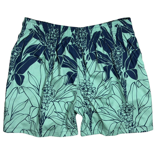 Blue Ginger | 100% Natural Cotton M's Swim Trunks | Elastic | Side Pockets | Build Your Own