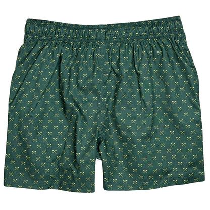 Crossed Fairways | 100% Natural Cotton M's Swim Trunks | Elastic | Side Pockets | Build Your Own