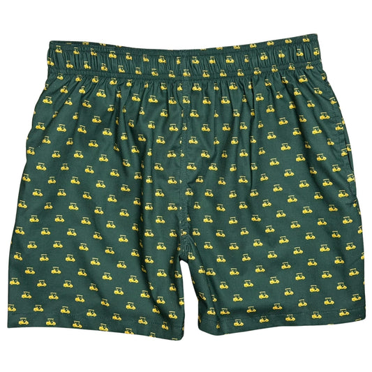 Cart Path Classic | 100% Natural Cotton M's Swim Trunks | Elastic | Side Pockets | Build Your Own