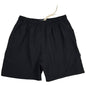 "Manoa" Solid (Black + Black Stitching) Build-Your-Own 100% Cotton Men's Swim Trunks - Board Shorts World
