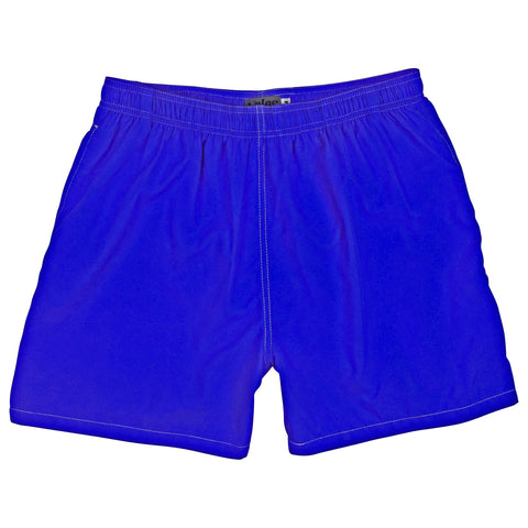 "A Solid Color" (Royal) Mens Swim Trunks (with mesh liner) - 17" Outseam / 4.5" Inseam
