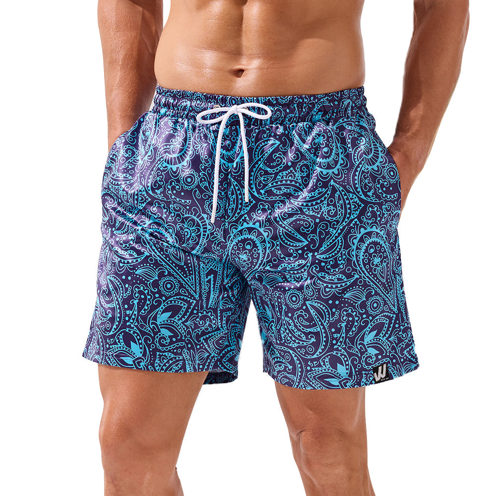 Blue Mojito Paisley Swim Trunks | SunSports