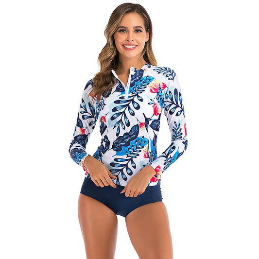 Blue Reef Tankini | Zip-Front | SunSports