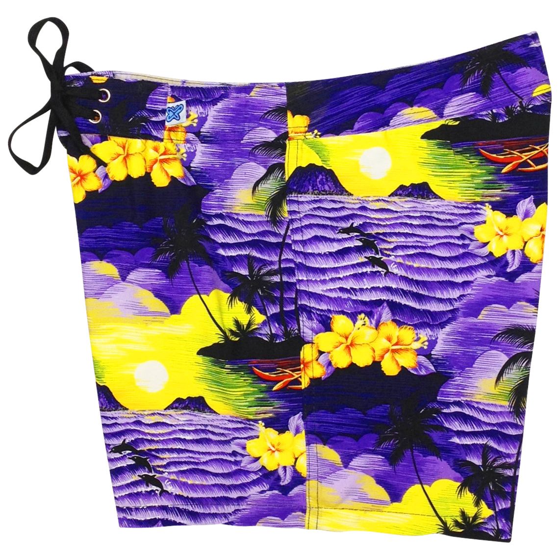 "Picture This" Girls Board Shorts - 5" Inseam (Purple)