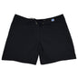 "Manoa" SOLID (Black + Black Stitching) Build-Your-Own 100% Cotton Women's NON- Elastic Swim (Board) Shorts