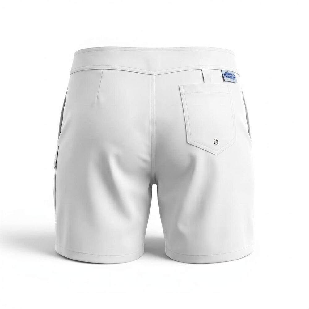!! Solid White | W's Board/Swim Shorts | Non-Elastic | Regular Rise | Long Length