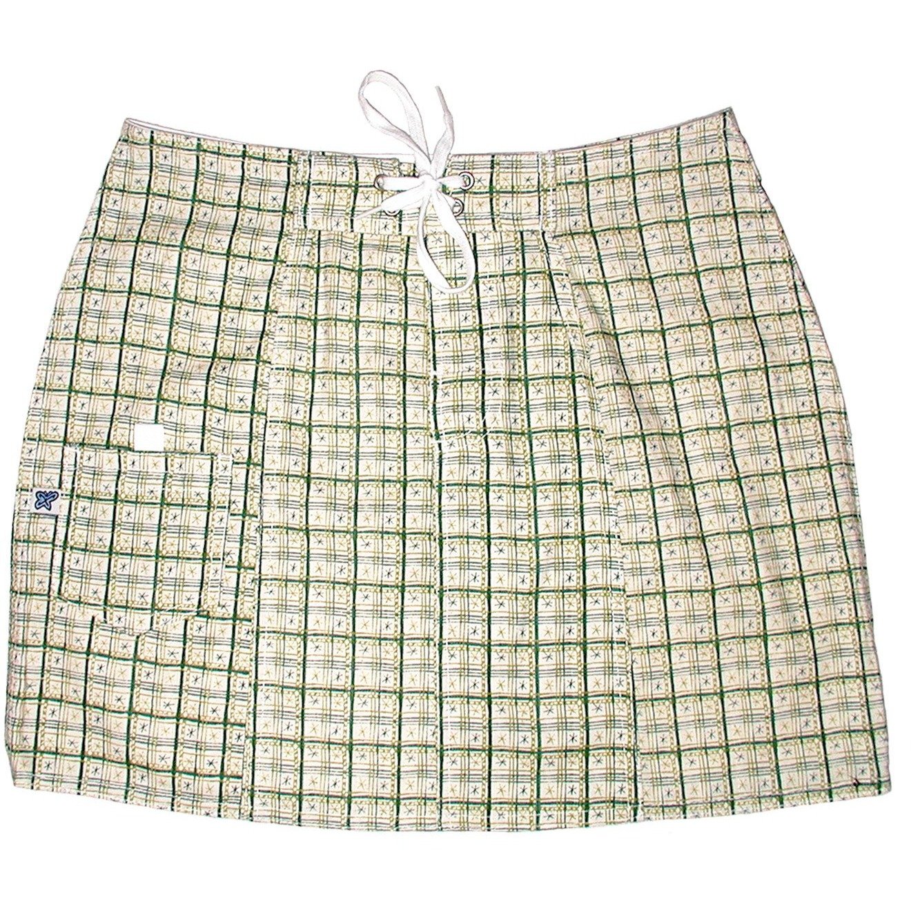 "Jetson Plaid" 100% Cotton Board Skirt (Green)  **SALE** - Board Shorts World