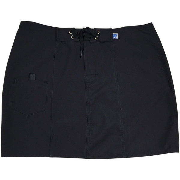 "A Solid Color" Board Skirt (Black+Black Stitching) CUSTOM - Board Shorts World