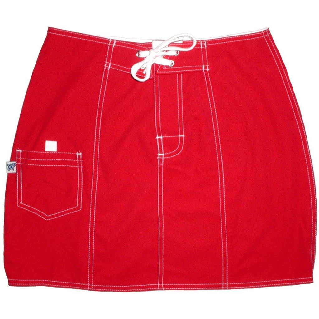 "A Solid Color" Original Style Board Skirt  (American Red) - Board Shorts World