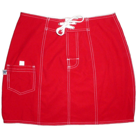 "A Solid Color" Board Skirt (Red) CUSTOM - Board Shorts World