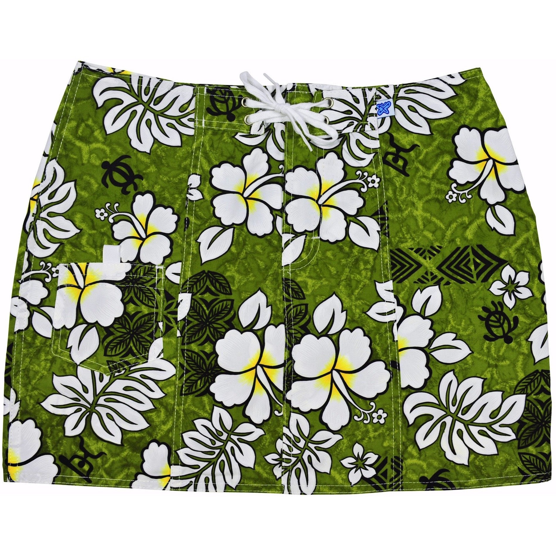 "Tribal Council" Board Skirt (Olive) - Board Shorts World