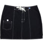 "A Solid Color" Board Skirt (Black+White Stitching) CUSTOM - Board Shorts World