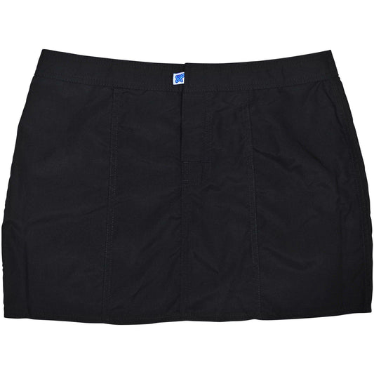 "A Solid Color" Hipster Style Board Skirt (Black+Black Stitching, Chocolate, Navy, Dark Olive or Charcoal) - Board Shorts World - 1