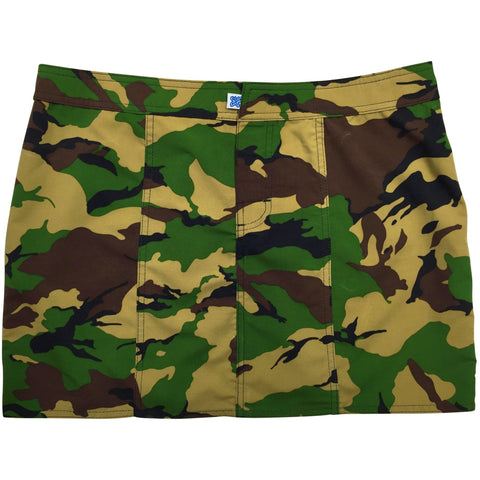 "Stealth Fanatic" Camo Hipster Board Skirt (Traditional, Charcoal, Moss, Sand+Brown Pink, or Pink+Brown) - Board Shorts World - 1