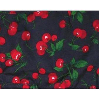 "a La Mode" Original Style Cherries Print Board Skirt (Black) - Board Shorts World