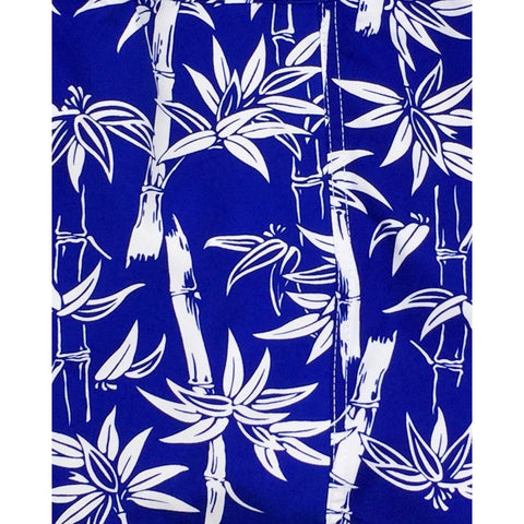 "Branch Out" Bamboo Print Hipster Board Skirt (Royal) - Board Shorts World