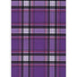 "Casual Friday" Plaid Mens Elastic Waist Board Shorts - 17.5" Outseam / 5" Inseam (Purple) - Board Shorts World