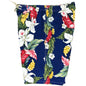 "Stranded" (Blue) Elastic Waist Board Shorts. Regular Rise or High Waist. Women's CUSTOM - Board Shorts World
