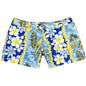 "Bonus Round" (Blue) Womens Board/Swim Shorts - 4"