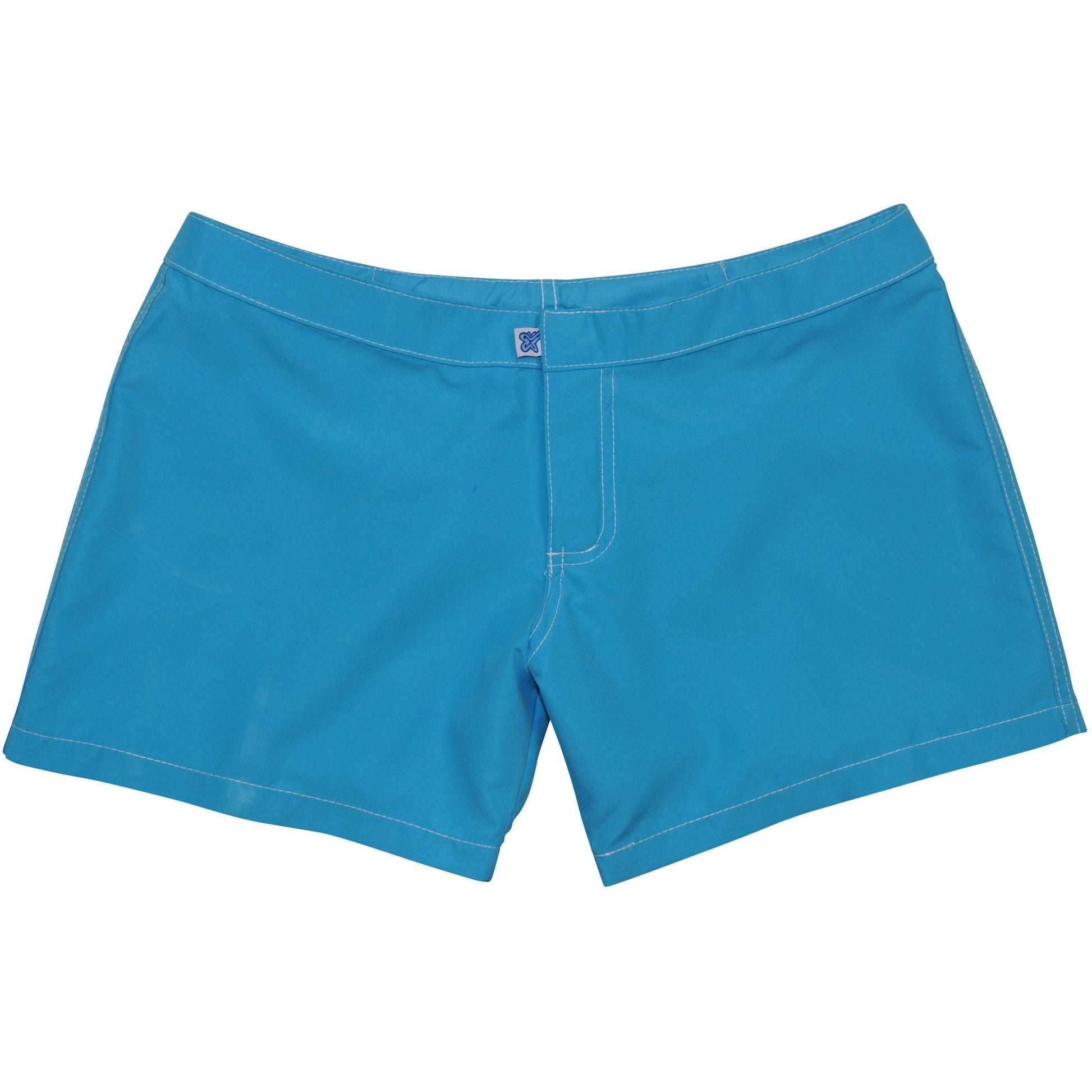 A Solid Color (Turquoise) Womens Board/Swim Shorts 4
