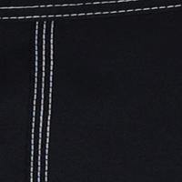 Womens Board (Swim) Pants - 30" Inseam.  Regular Rise + ELASTIC Waist - SOLID Black+White Stitching - Board Shorts World
