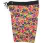 **Fixed (Non Elastic) Waist Board Shorts "Lucy in the Sky" (Black) Mens CUSTOM