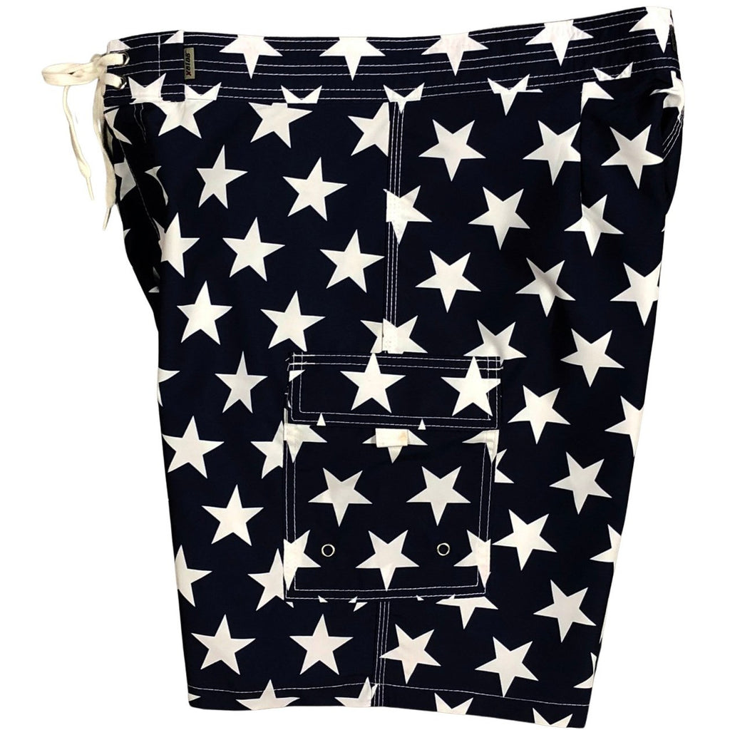 "Star Struck" Mens Board Shorts - 19.5" Outseam / 7" Inseam (Navy)