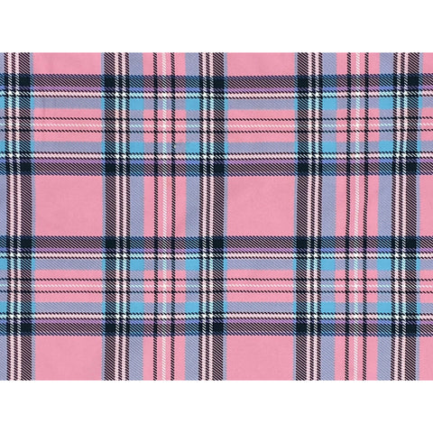 **Fixed (Non Elastic) Waist Board Shorts "Outer Banks" Plaid (Pink) Print Mens CUSTOM