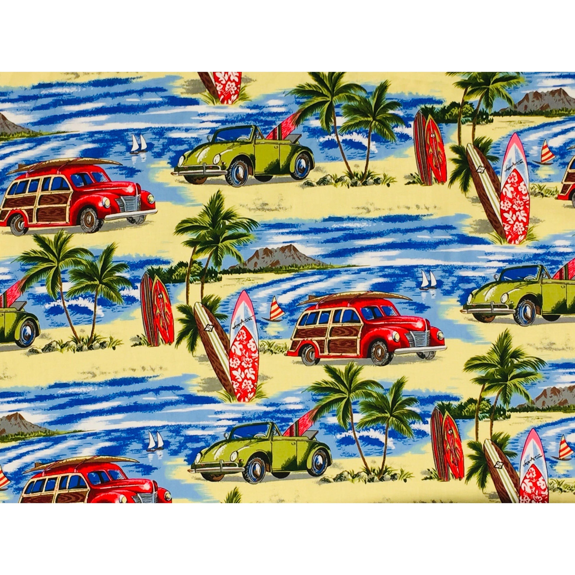 **NEW** "Show Off" 100% Cotton Mens Elastic Waist Board Shorts - 17.5" Outseam / 5" Inseam - Board Shorts World