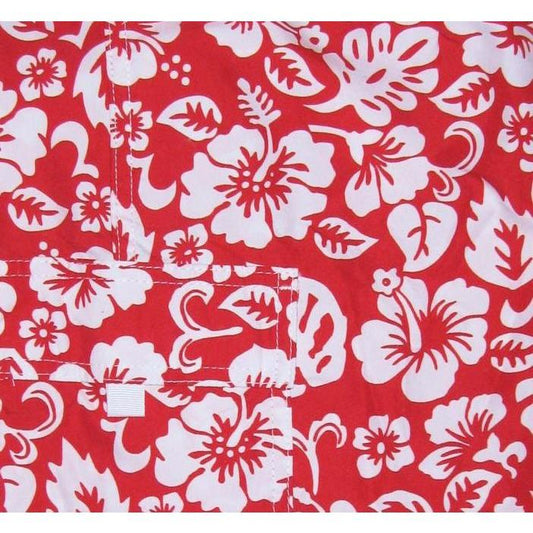 Pure Hibiscus Too | W's Elastic Waist Board/Swim Shorts | Regular Rise | Long Length