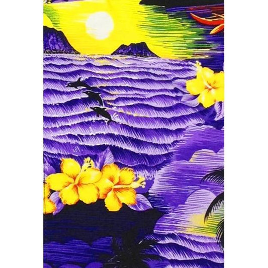 "Picture This" Mens Swim Trunks (with mesh liner) - 17" Outseam / 4.5" Inseam (Purple) - Board Shorts World