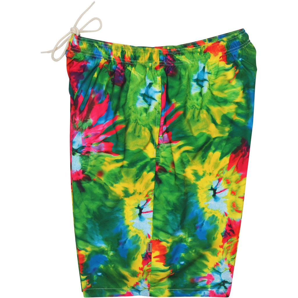 "Love 'n Haight" Tie Dye Mens Swim Trunks (with mesh liner) - 22" Outseam / 9.5" Inseam - Board Shorts World
